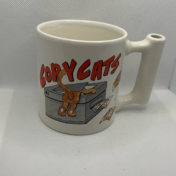 Vintage COPY CATS MUG W PENCIL PEN HOLDER IN HANDLED UP - Picture 1 of 5